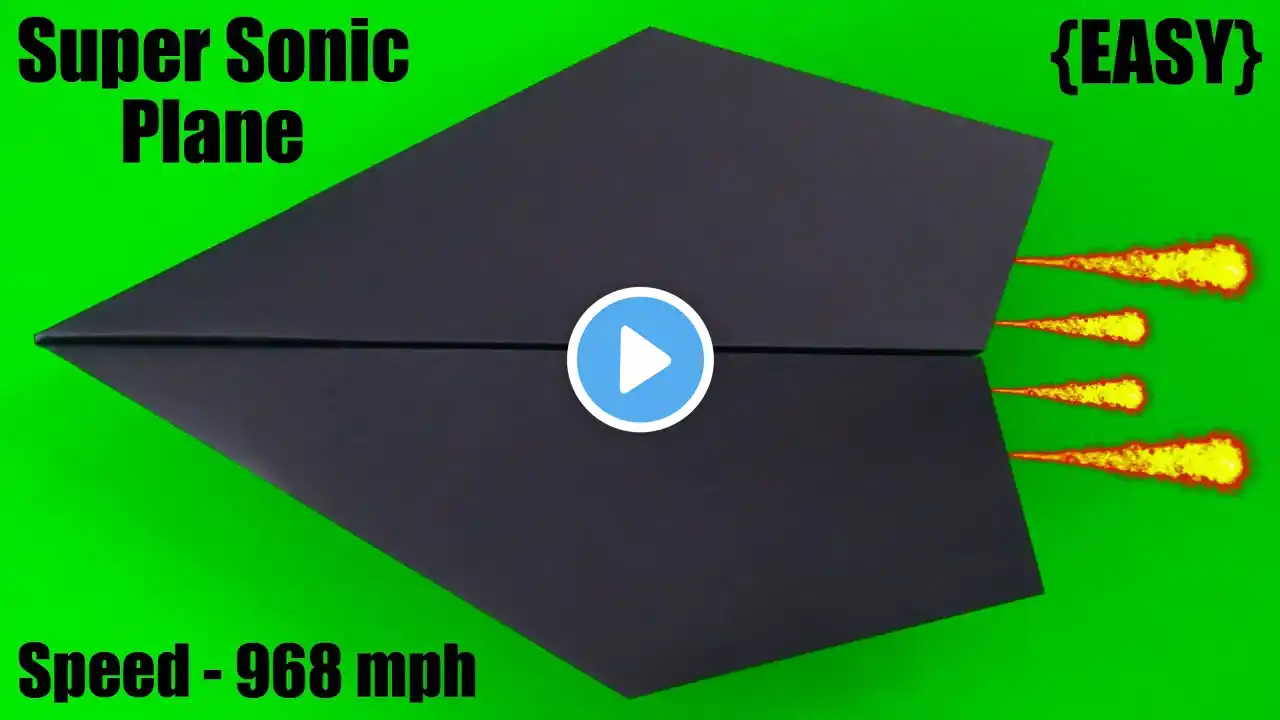 EASY Paper Plane that FLY FAR || BEST Paper Airplanes || Super Sonic Plane