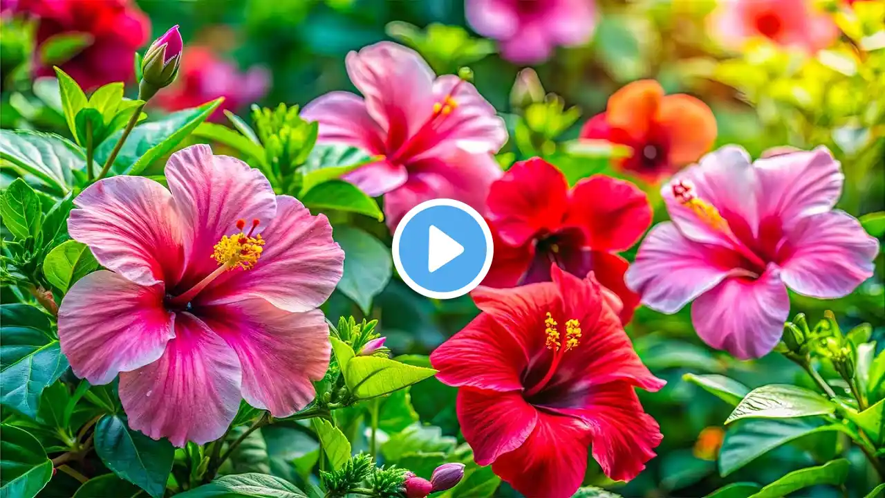 Relaxing Piano Music With Blooming Flowers 🌸 Peaceful Nature Scenes Help Relieve Stress And Relax