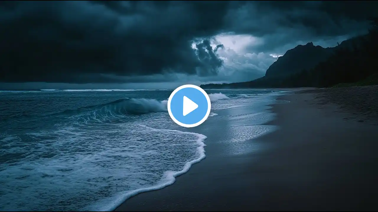 Ocean Sounds for Sleeping | Dark Screen & Rolling Waves for Deep Sleep, Calmness & Stress Relief