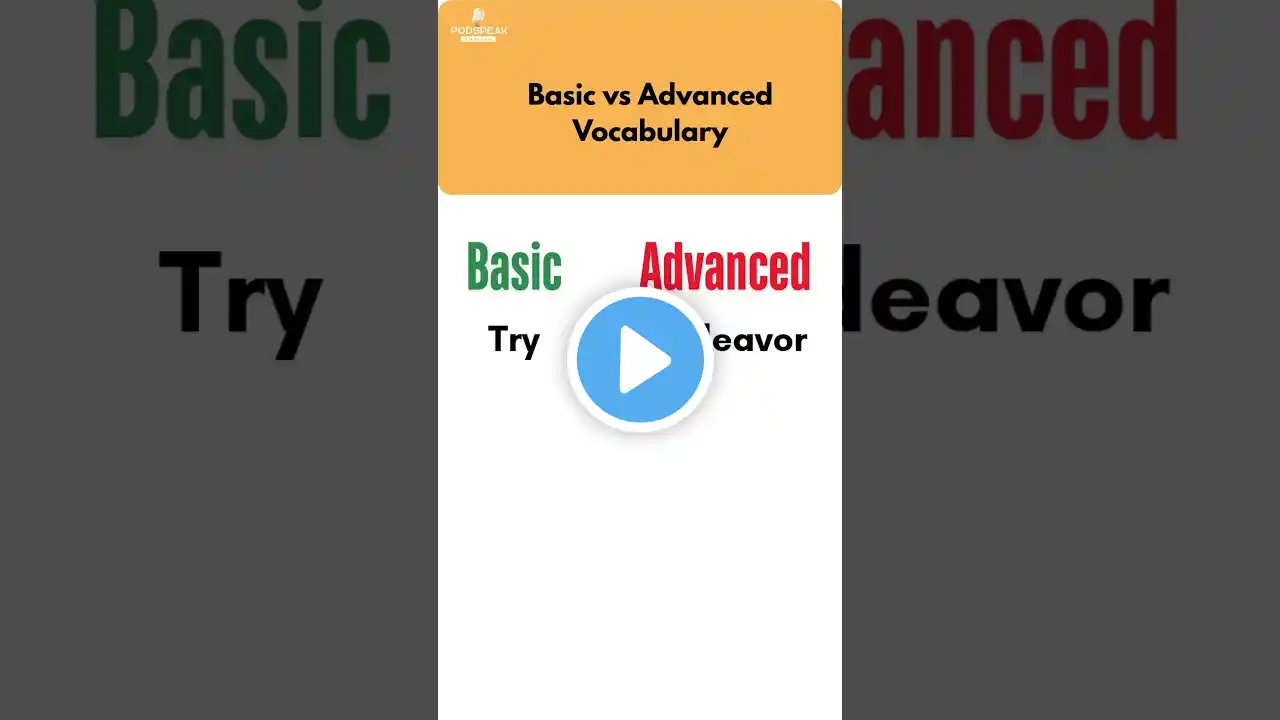 Level Up Your English From Basic to Professional Words! #english #short #shorts  #vocabulary