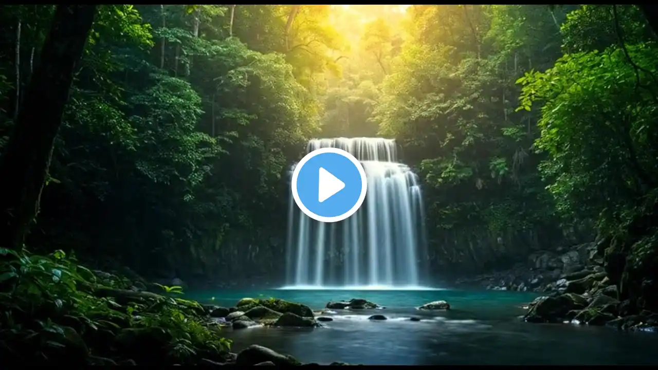 Relaxing River Sounds Mountain Stream Waterfall Gentle Stream Sound for sleep, study, meditation