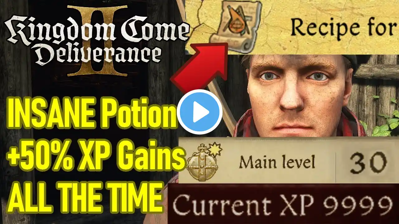 INSANE POTION gives you 50% more xp for ALL SKILLS early game, Kingdom Come Deliverance 2 xp farming