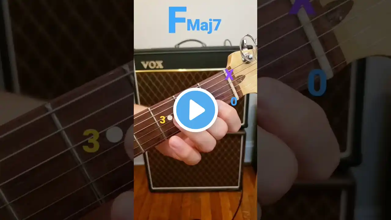 How to play F Major7 on guitar? #shorts #guitar #beginners