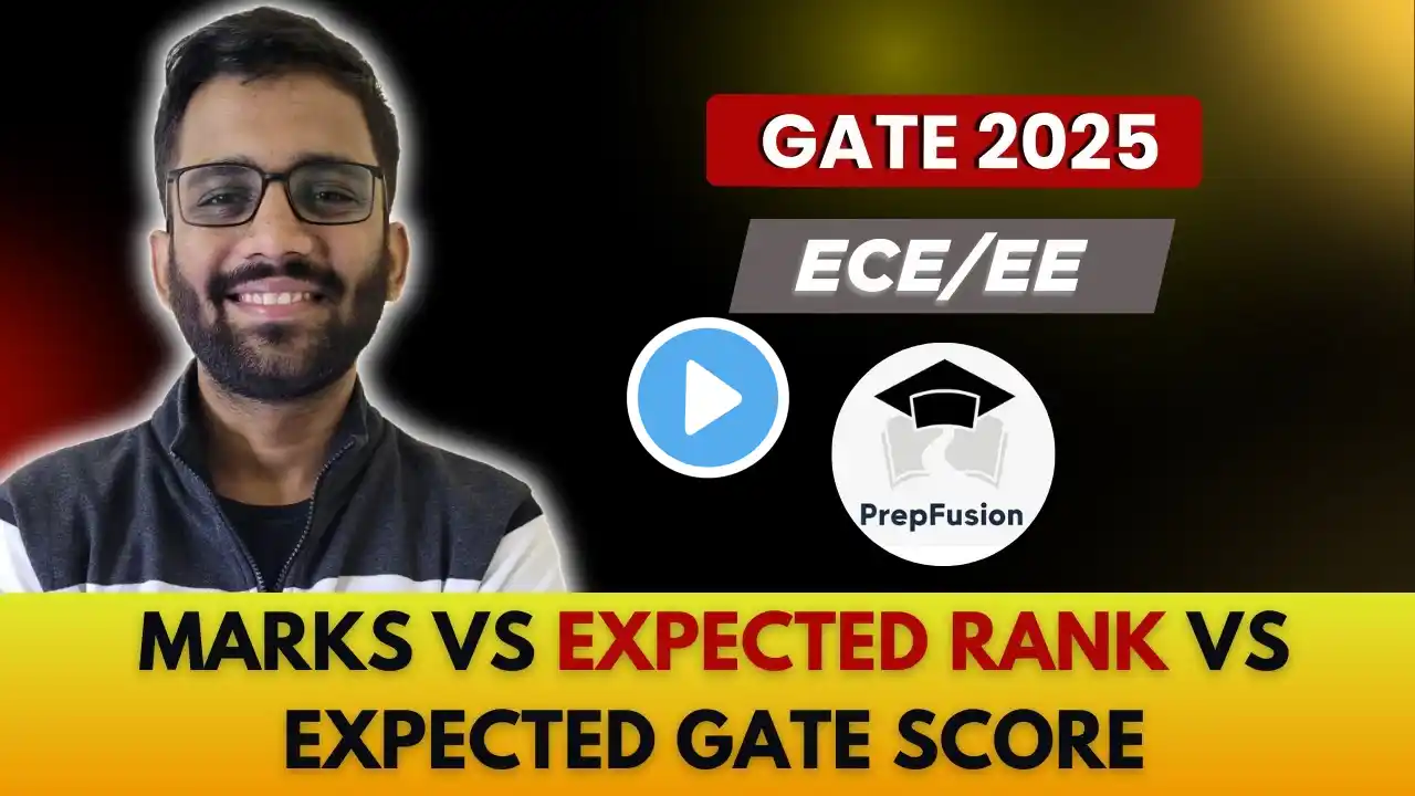 GATE 2025 Marks vs Expected Rank || ECE/EE || PrepFusion