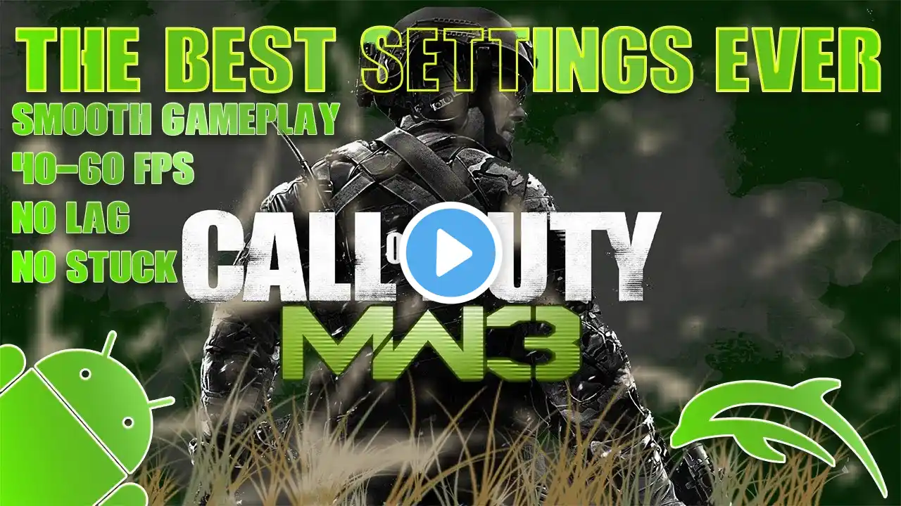 60 FPS | BEST SETTINGS FOR CALL OF DUTY MODERN WARFARE 3 DOLPHIN EMULATOR | ANDRIOD | GAMEPLAY