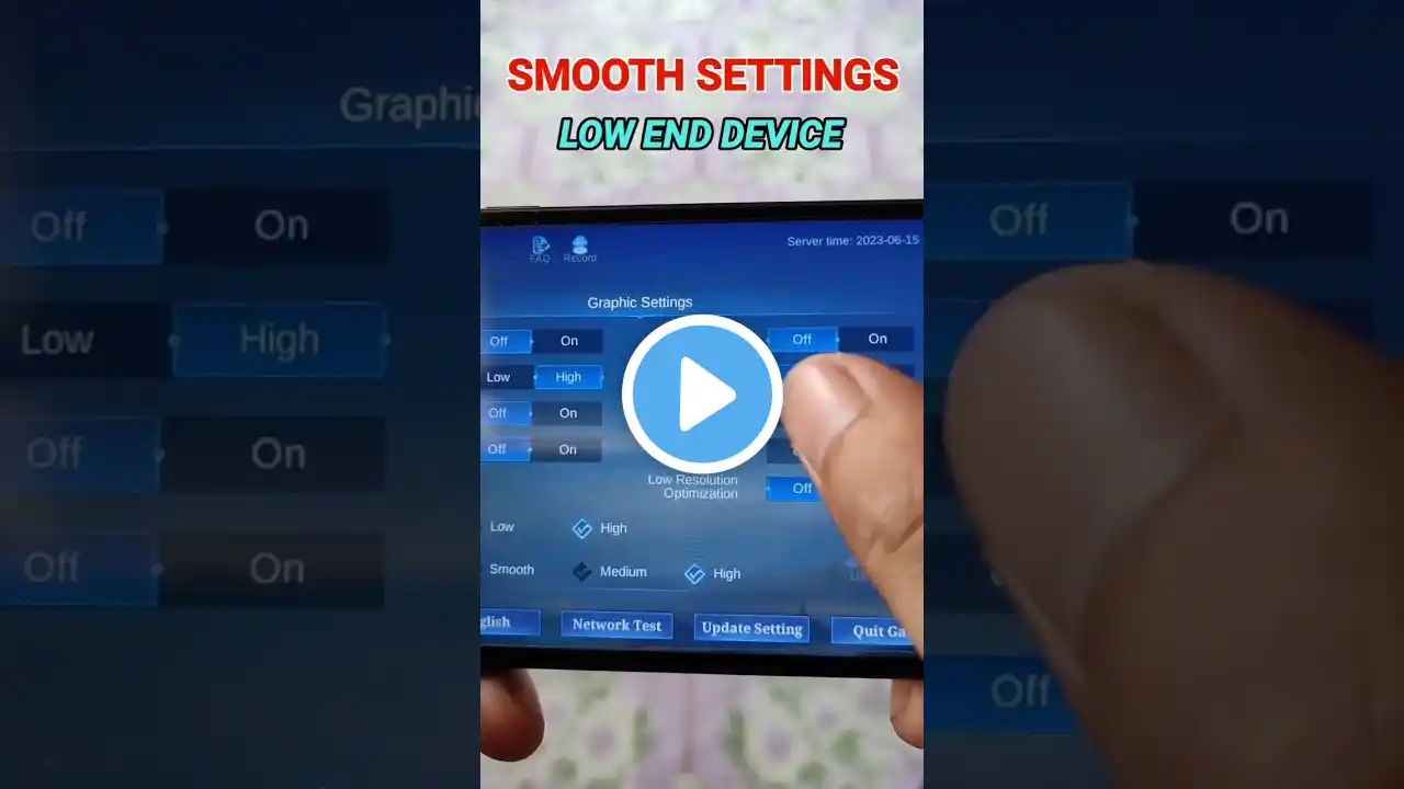 SMOOTH SETTINGS FOR MOBILE LEGENDS 👉Low End Device #mobilelegends #mlbb