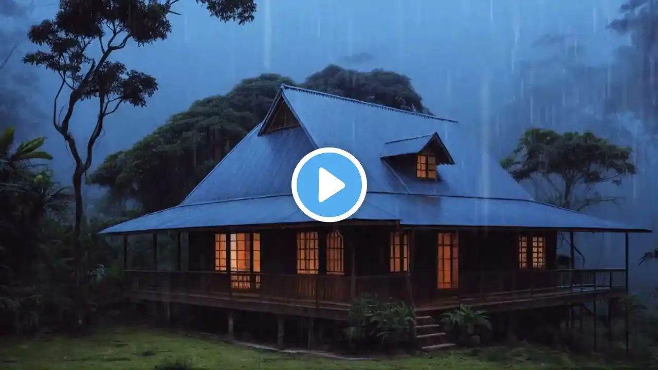 RAIN and THUNDER Sounds to Sleep Fast | End Insomnia Fast with Heavy Rainfall on Roof