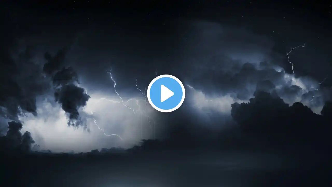 Dark Stormy Skies ⛈️🌧️ | Heavy Rain & Thunder Sounds for Deep Relaxation | 8 Hours