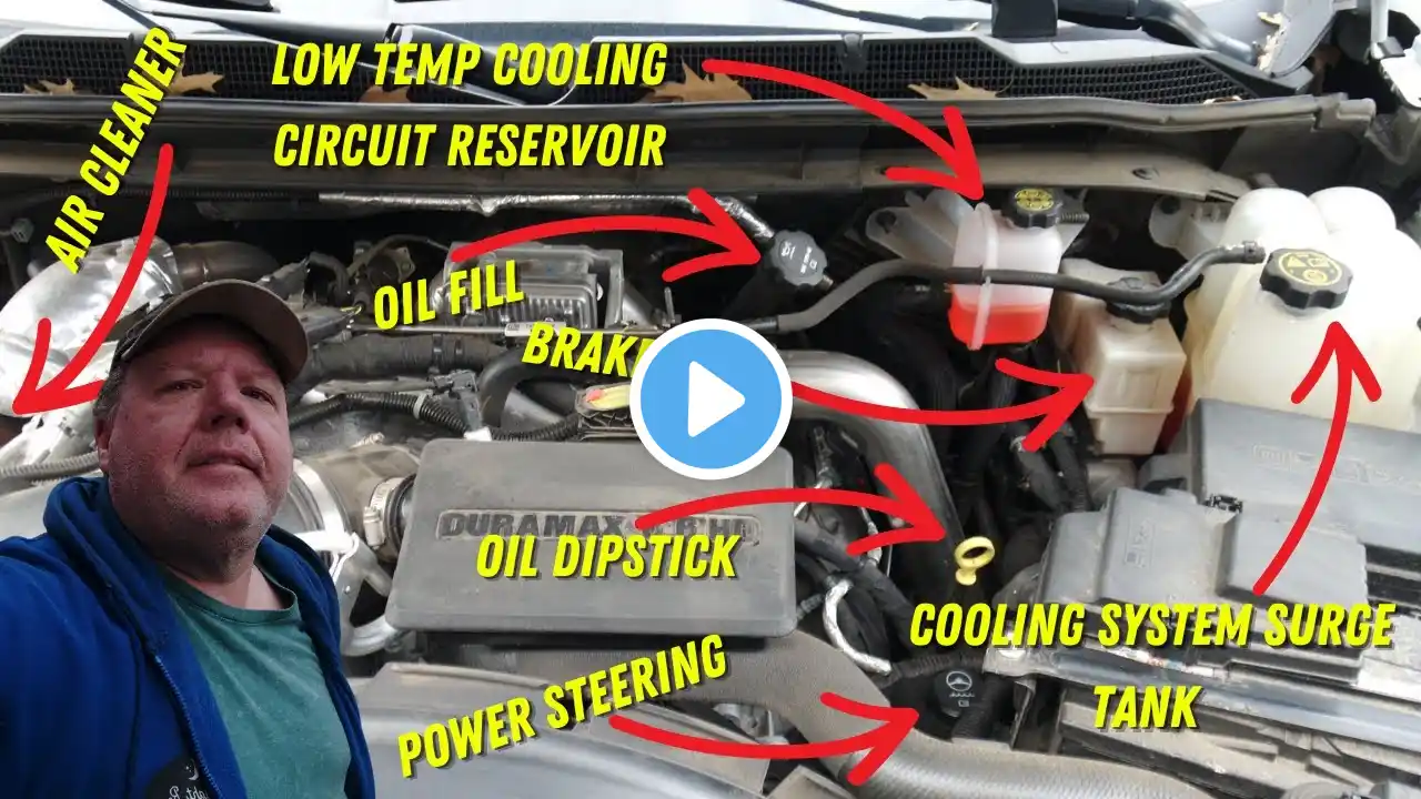 2021 Chevy 2500HD Duramax How To: Opening hood and checking oil and other fluids