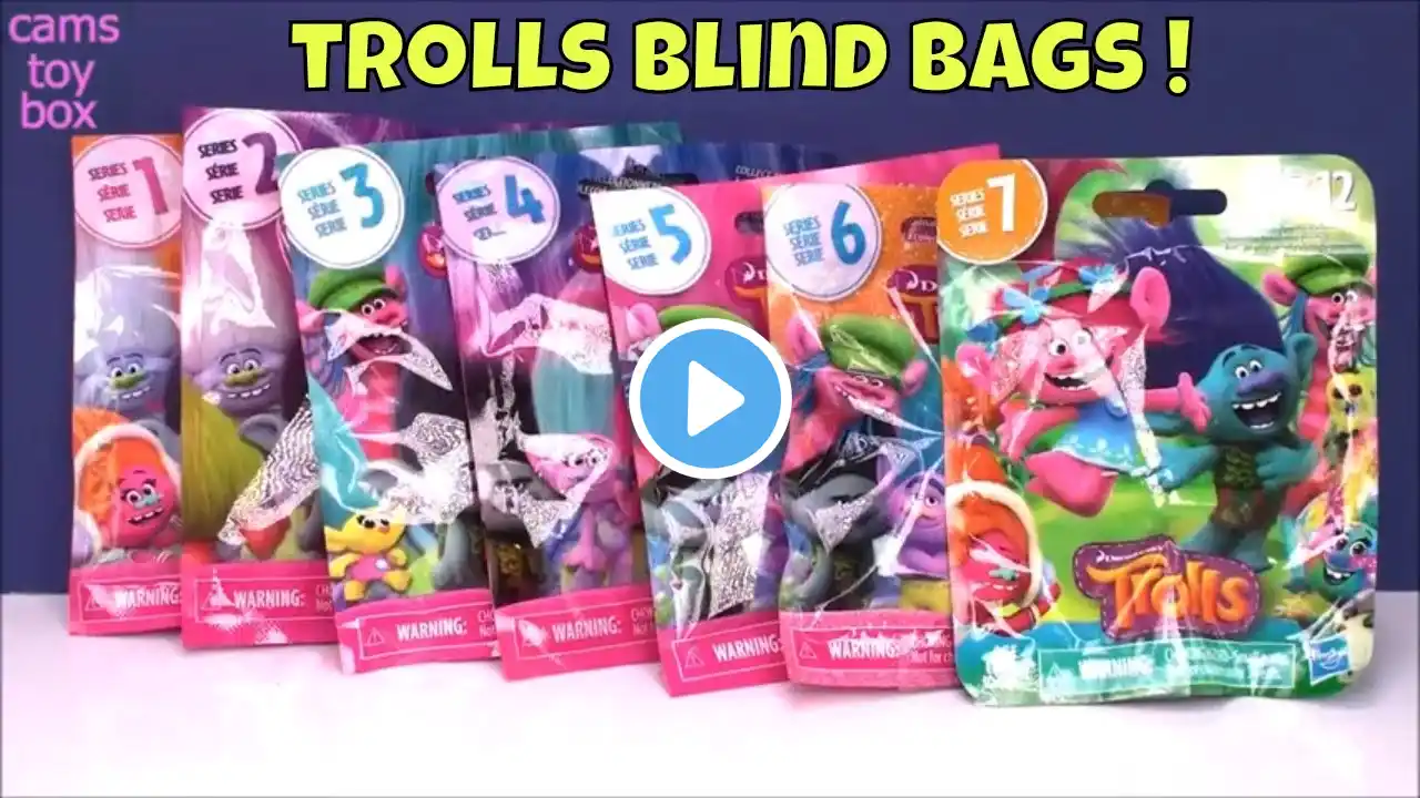 Blind Bags Opening Dreamworks Trolls Series 1 2 3 4 5 6 7 Surprise Toys Toy Review