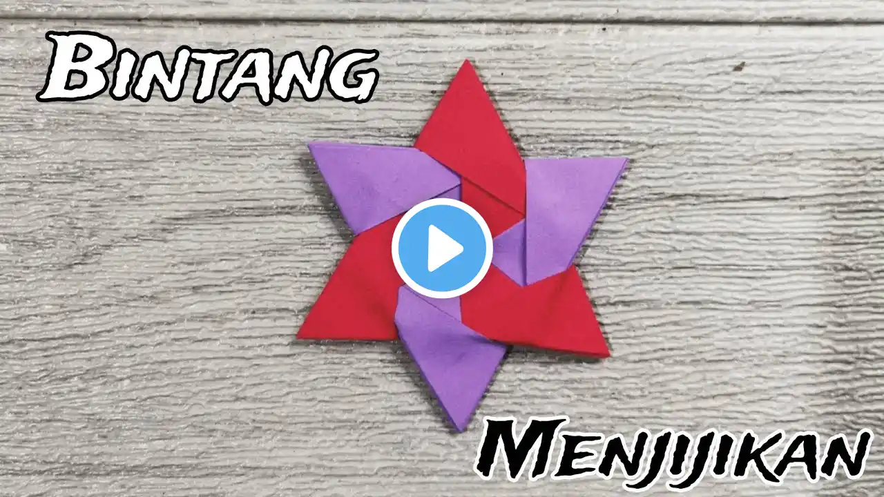 Cara buat mainan dari kertas origami | shuriken ninja dari kertas | Senjata ninja star " Naruto "