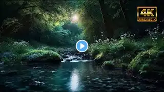 Birds Singing in the Forest, Relaxing Stream Sounds, Noise Blocking