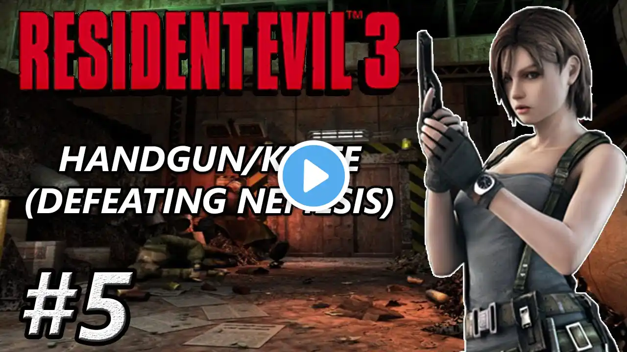 Resident Evil 3 Nemesis Handgun & Knife Walkthrough #5 (Final)