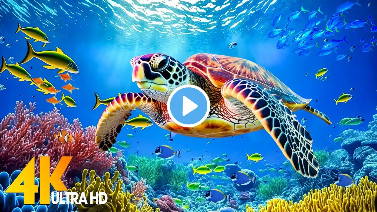 [NEW] 11HRS Stunning 4K Underwater Wonders + Relaxing Music | Coral Reefs & Colorful Sea Life