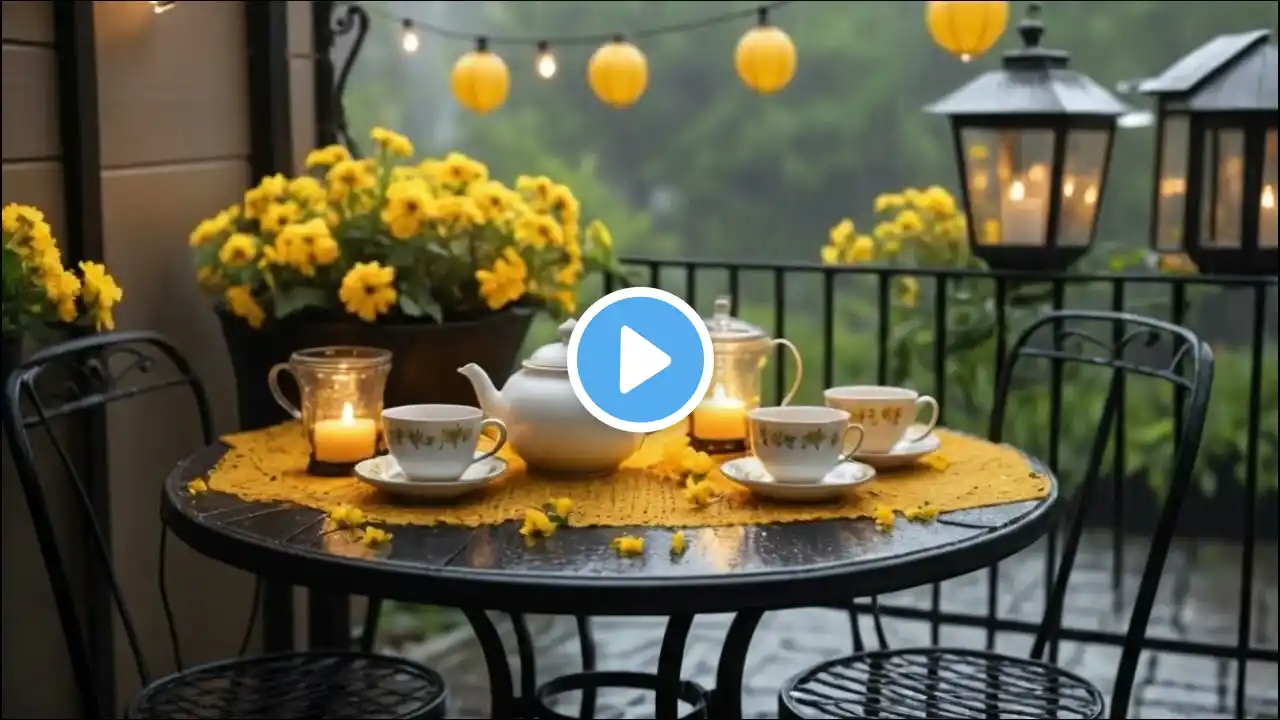 β A Quiet Cup of Tea with Gentle Rain Sounds | Rainy Cafe Ambience for Sleep, Study & Healing