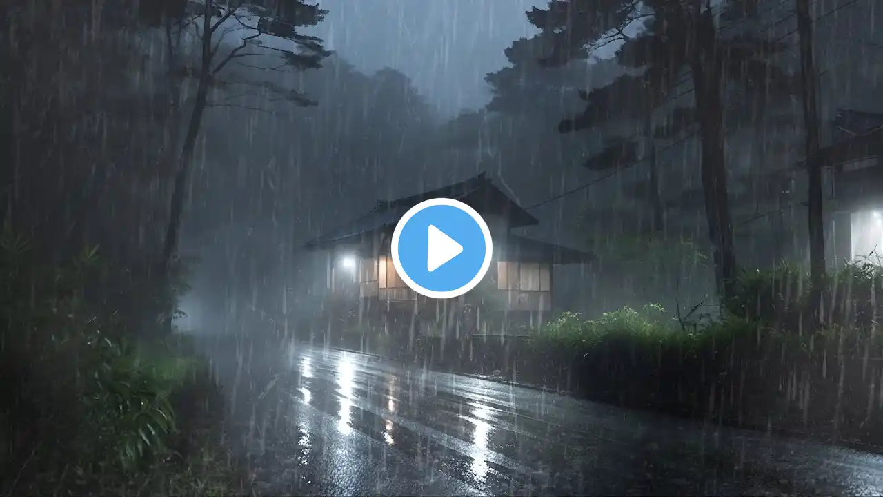 Fall Into Sleep Instantly | The Sound Of Rain And Thunder In A Foggy Forest At Night