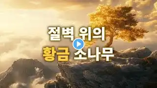 절벽 위의 황금 소나무 | 부와 평온을 품은 생명의 나무