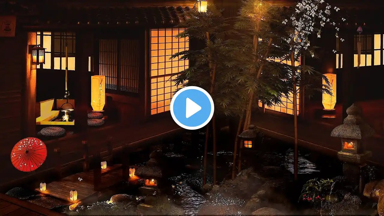 Relaxing Japanese Zen Music - Japanese Indoor Garden - Water Sounds with  Song for Sleep, Study