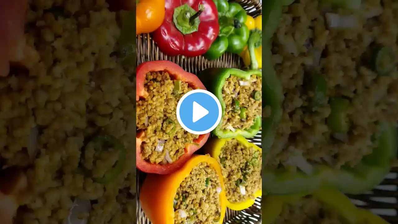 stuffed capsicums with mince| stuffed bell peppers in quick and easy way #shots #viralshots