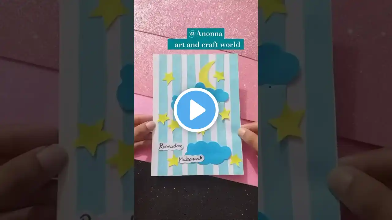 DIY moon  gift card🌙Ramadan Mubarak #shorts #diy #artandcraft #craft #trending #ramadan #mubarak