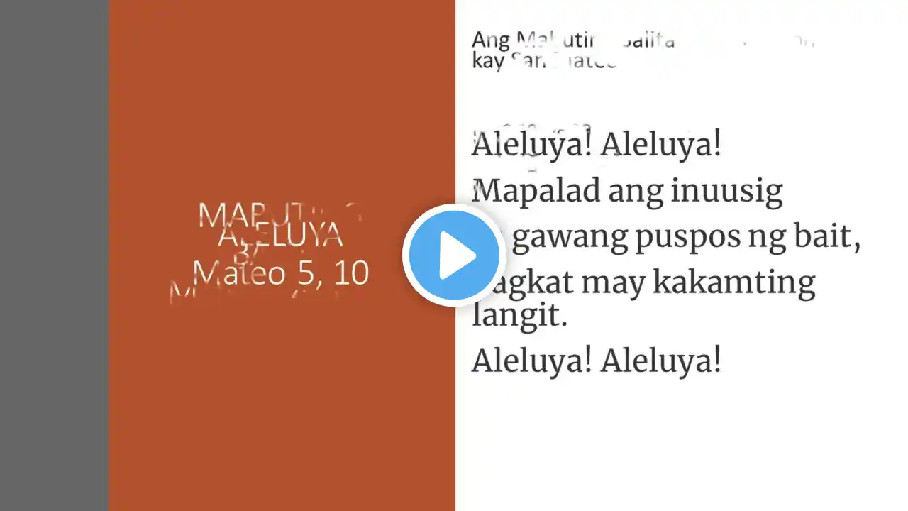 Mga Pagbasa para sa July 30, 2022 Tagalog Bible Reading