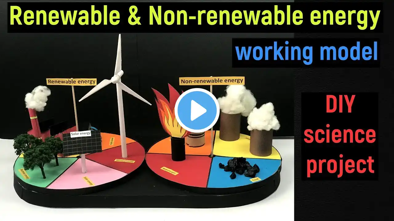 renewable and nonrenewable energy - working model science exhibition project - diyas funplay