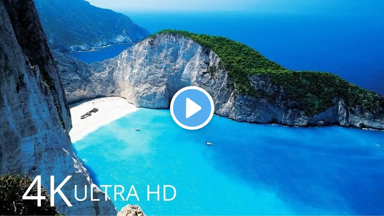 GREECE 4K - Scenic Relaxation Film With Calming Music 4K Ultra HD