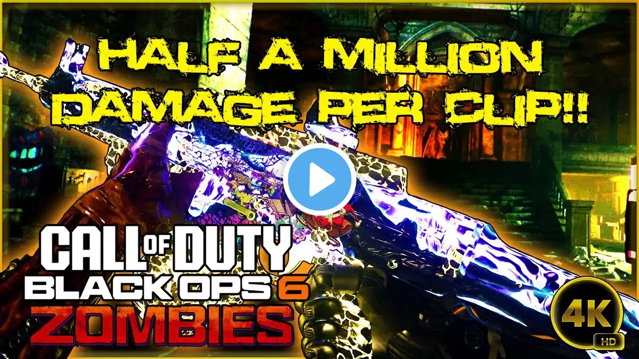 BO6 ZOMBIES OVER 500K PER MAGAZINE WITH THIS AR!? ( SHREDS BOSSES!!) #bo6zombies #bo6 #4k