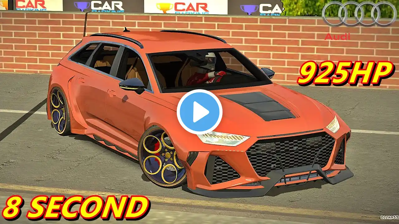 AUDI RS6 WITH V12 ENGINE GEARBOX SETTING 925HP CAR PARKING MULTIPLAYER