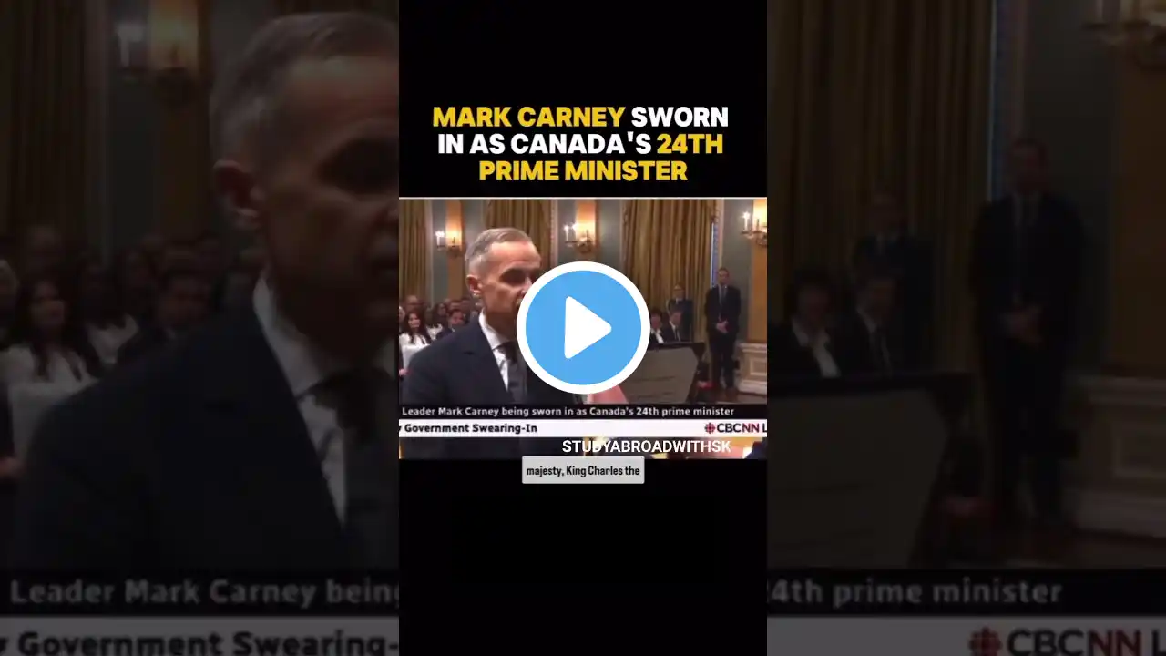 MARK CARNEY SWORN IN AS CANADA’S 24TH PRIME MINISTER. #canada#primeminister#studyabroadwithsk