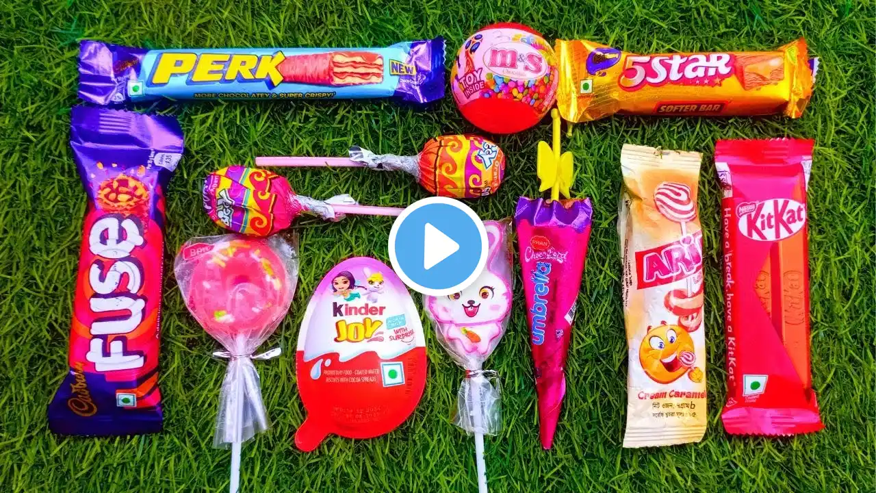 ASMR Most Popular Chocolates / lots of colorful rainbow lollipops candies /unpacking surprise egg