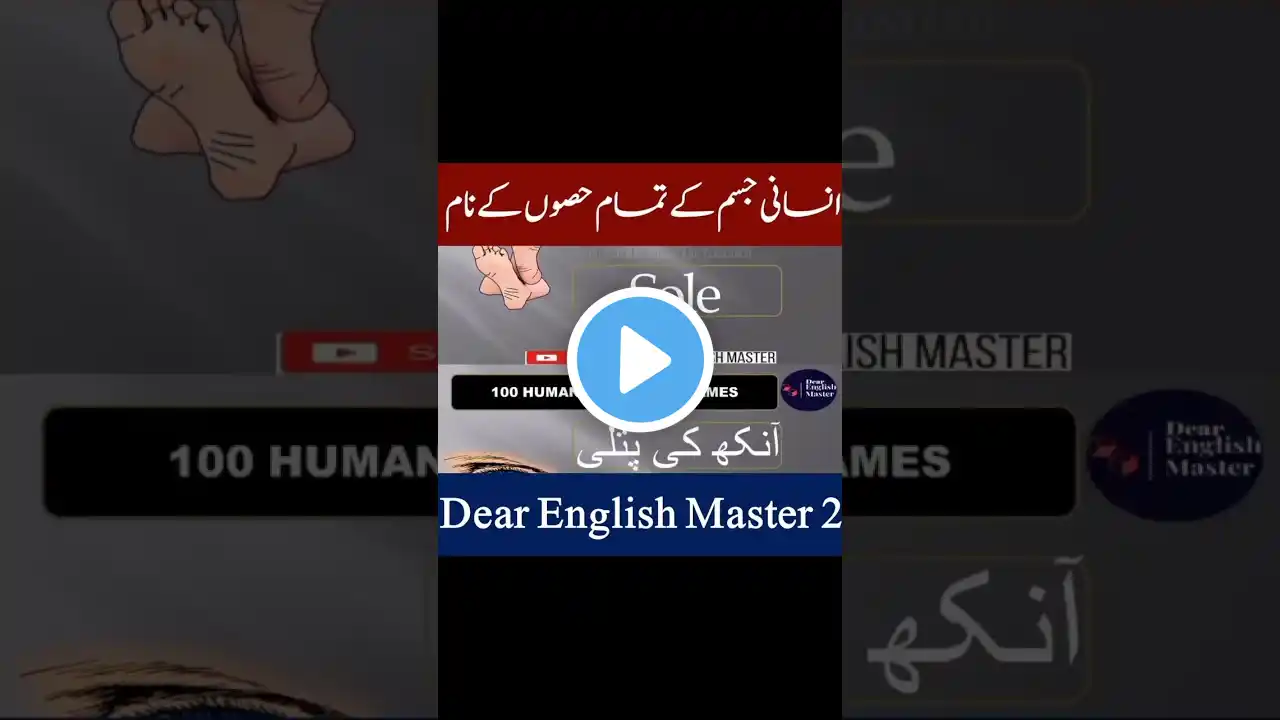 Parts of Body Names in English |Part 9 #dearenglishmaster2