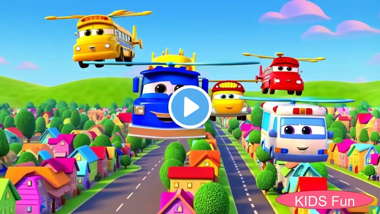 Wheels on the Bus - Sing Along with Cute Animated Characters!