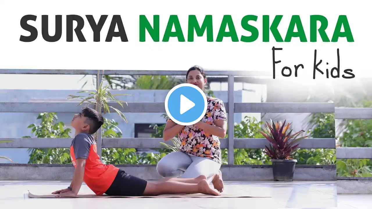 STEP BY STEP SURYA NAMASKAR FOR KIDS | Learn Sun Salutation In 6 Minutes |