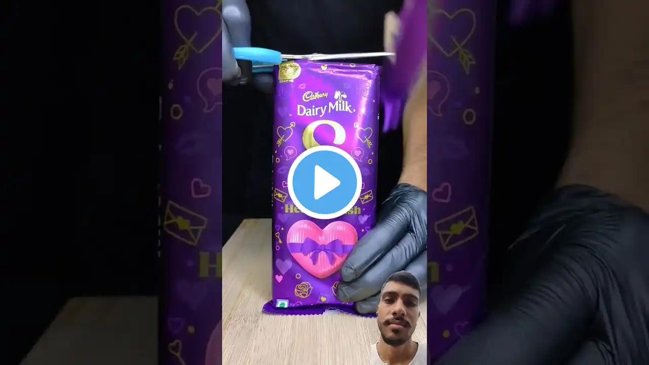 Valentines Day Special Dairy Milk Silk Heart Blush Milkshake ASMR #shorts ‪@AYyyhdbkk‬