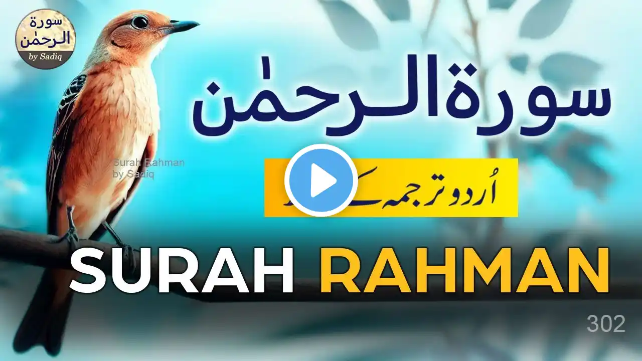 Surah Rahman with Urdu translation سورة الرحمٰن اردو || Surah Rahman by Sadiq || Ep 302