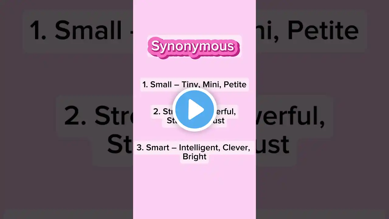 Synonymous . #english #shorts #short #video #viralvideo