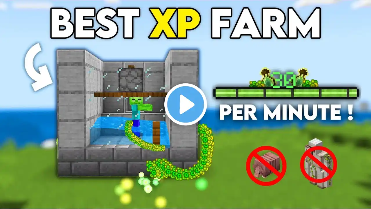 NEW BEST XP FARM in Minecraft Bedrock 1.21 !