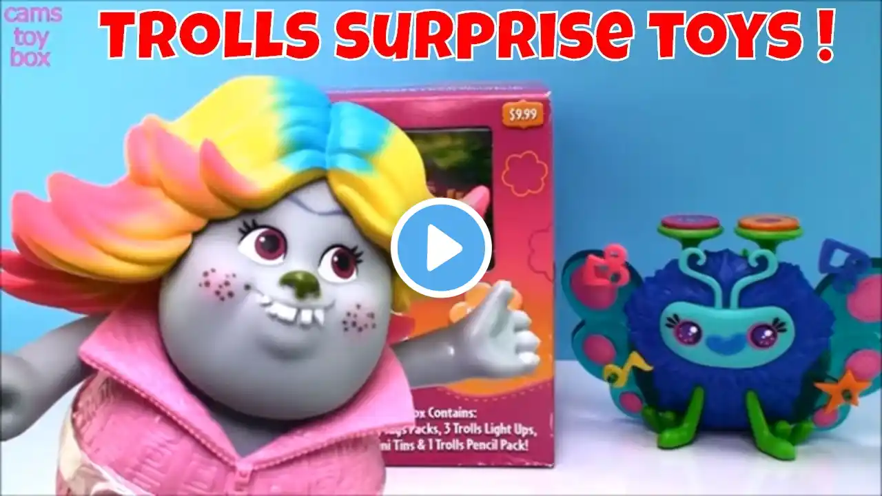 Dreamworks Trolls Surprise Box Tins Opening Toys Reviews for Kids