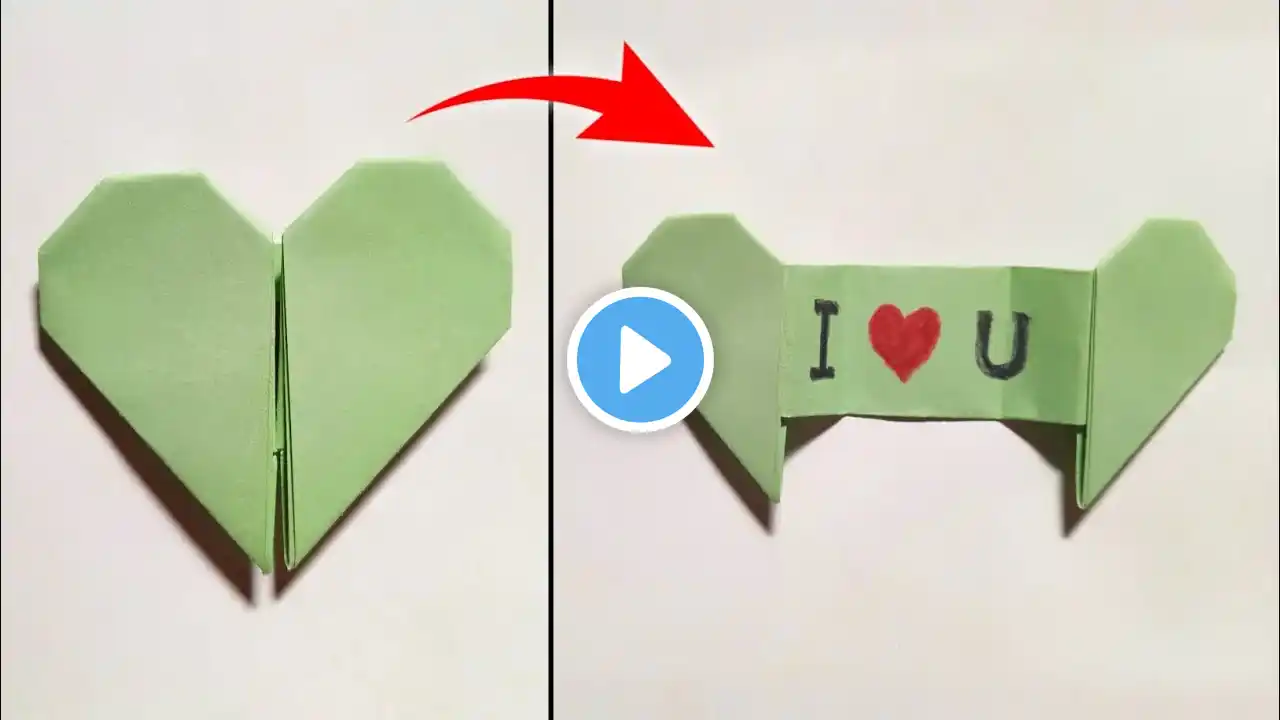 Origami Heart with Message | How to make paper heart with message | Origami Easy