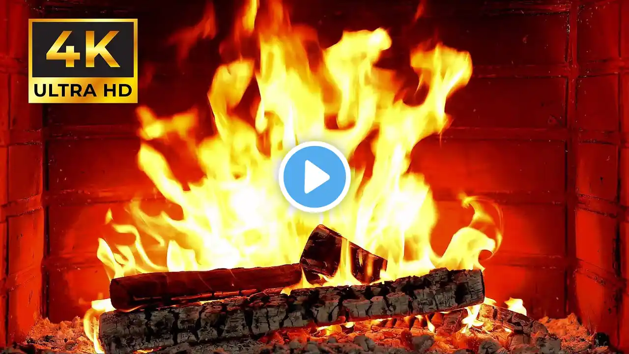 🔥 Cozy Fireplace 4K Live Wallpaper. Crackling Fire Sounds for Sleep, Relaxation, Focus, Meditation