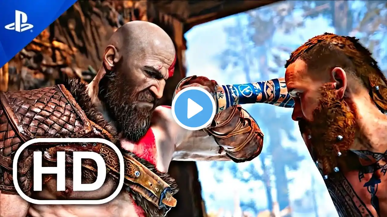 GOD OF WAR PS5 Kratos Vs Baldur Boss Fight Gameplay 4K ULTRA HD