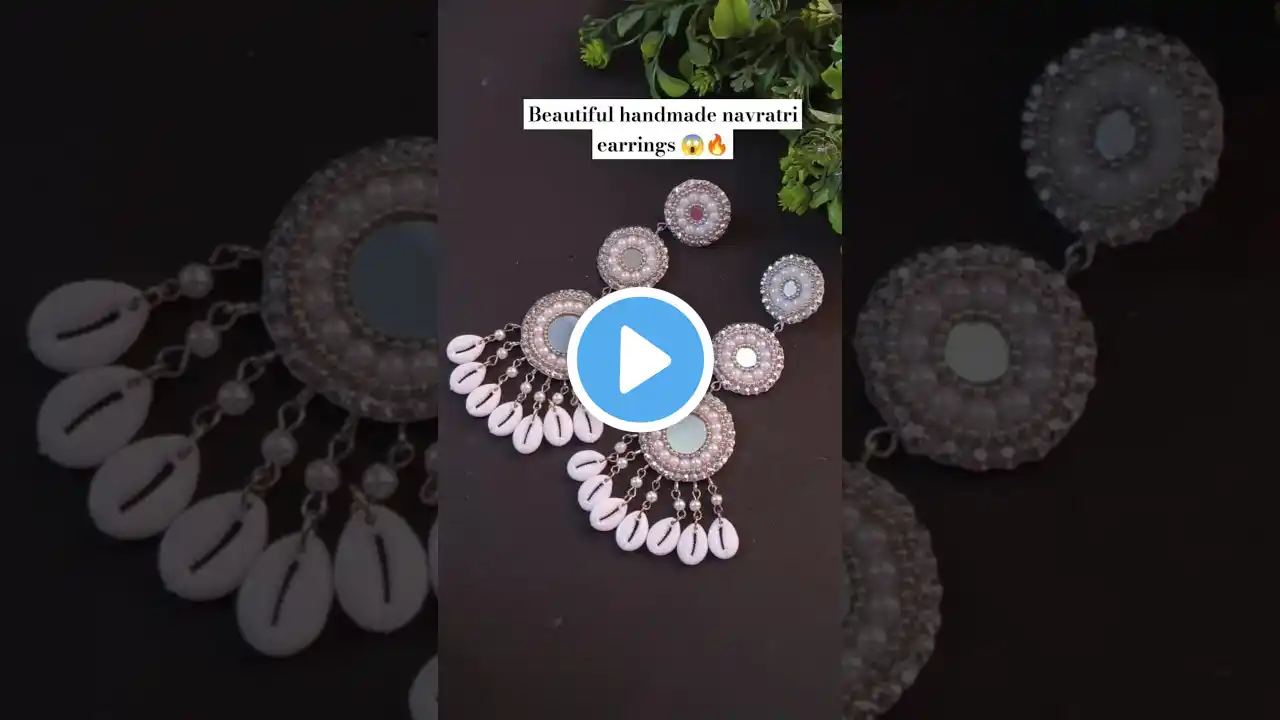 How to make garba jewellery at home #navratrijewellery #navratri #earrings#shorts ‪@anycraftwithme‬