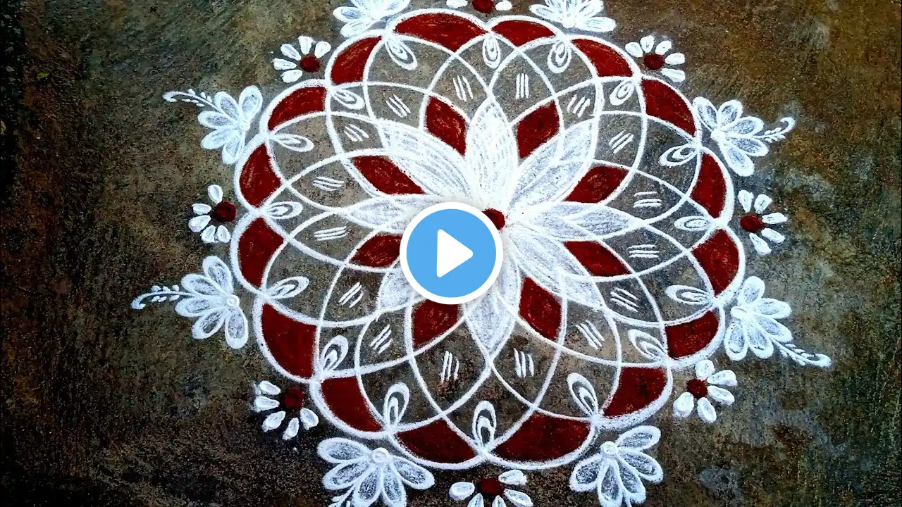 vinayagar chaturthi special kolam 7 dots / ganesh chathurti rangoli / beautiful and easy muggulu