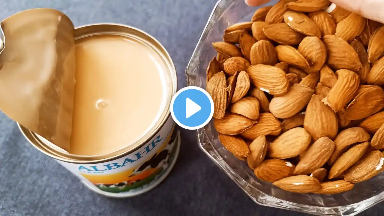 Beat Condensed Milk with Almonds! You'll be Amazed! Dessert in a Minute. No Baking !