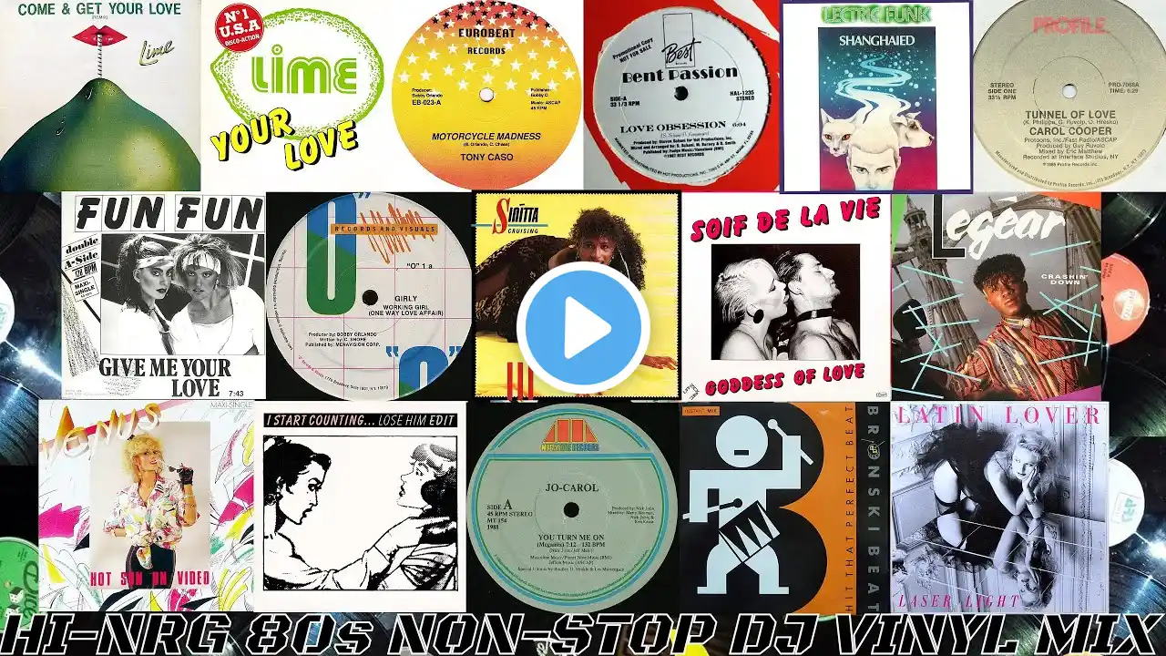 HI-NRG 80s NON STOP DJ VINYL MIX '79-'88 High Energy Italo Disco Eurobeat Synth Pop Dance Hits