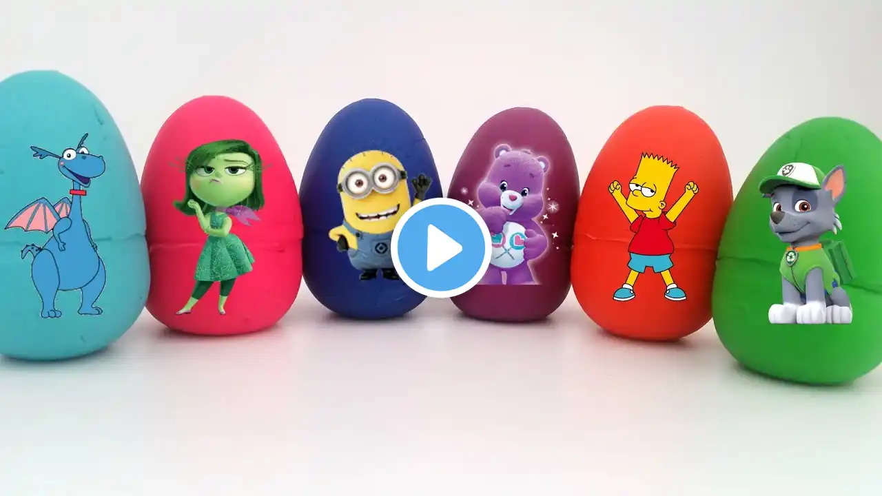 Play-Doh Surprise Eggs Doc McStuffins Inside Out Minions Care Bears The Simpsons Paw Patrol Toys