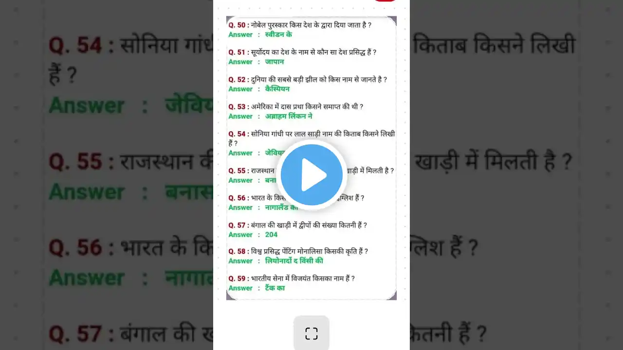 Very very most important general knowledge for competitive exams Gk quiz in Hindi #generalstudy #gk