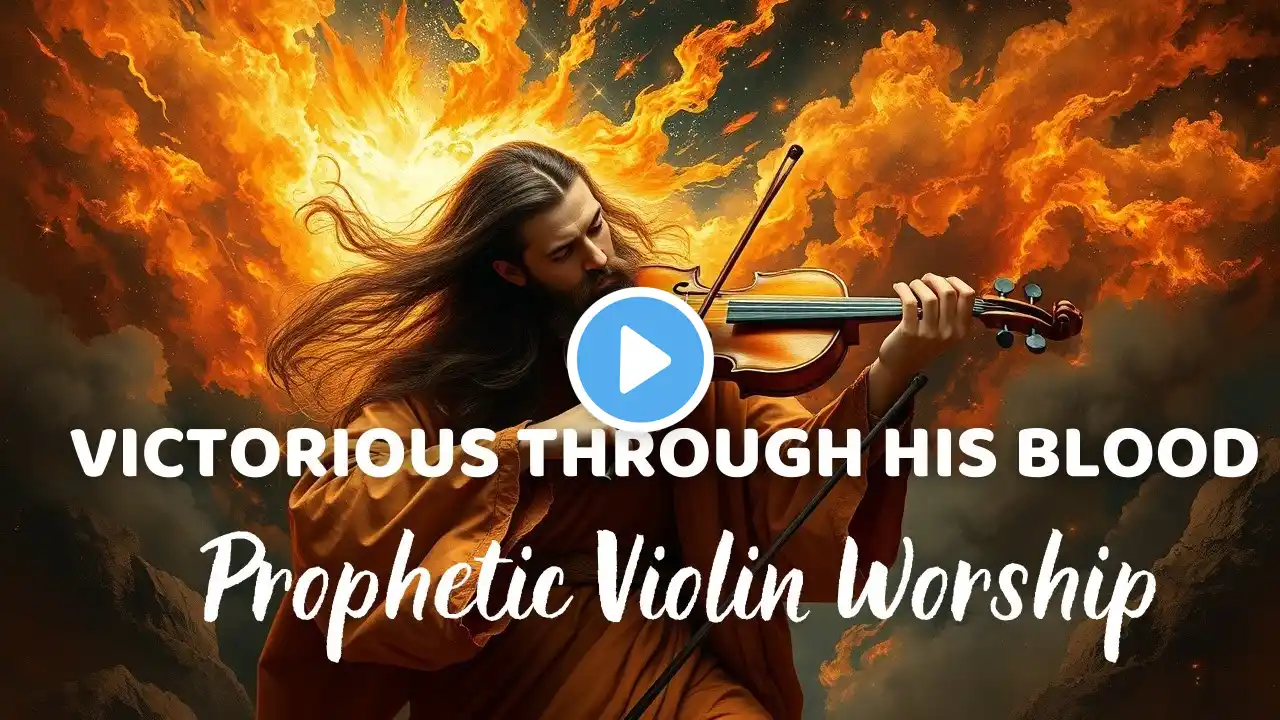 Prophetic Violin Worship | VICTORIOUS THROUGH HIS BLOOD | Spiritual Warfare Worship