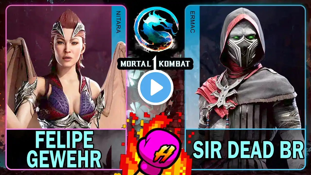 MK1 Felipe Gewehr (NITARA) VS Sir Dead BR (ERMAC)🥊Mortal Kombat 1🥊4K 60ᶠᵖˢ